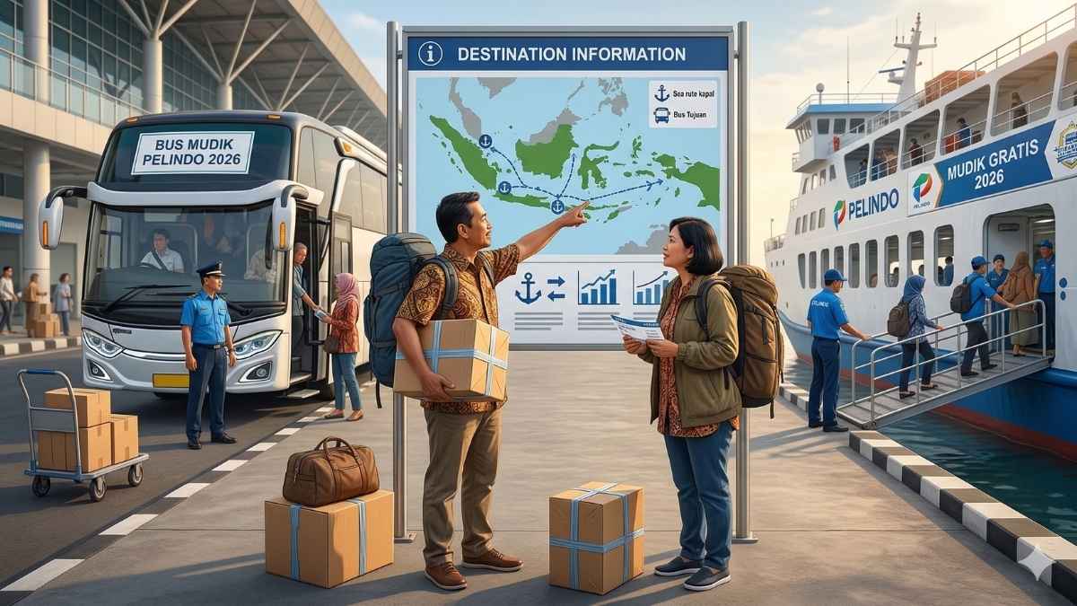 Mudik Gratis Pelindo 2026 Telah Dibuka, Cek Rute Kapal dan Bus Tujuan Disini!